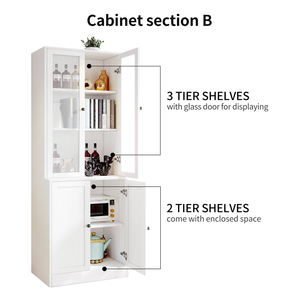 Reshelle Book Cabinet Storage Bookcase
